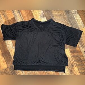 Nike Dri Fit Oversized Cropped V Neck Tee Shirt